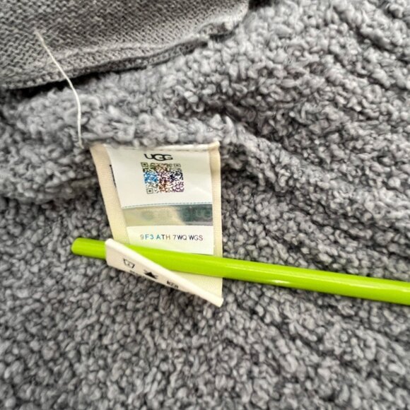 UGG Phoebe Wrap II Cardigan Size XS Open Front Damaged Knit Pockets Draped - Picture 13 of 15